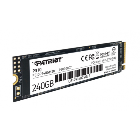 Kietasis diskas SSD M.2 NVMe 240GB 2280 Patriot P310